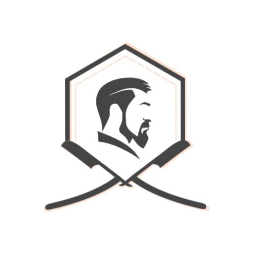 Classic Black and White Design for Modern Barber Shop Logo Template
