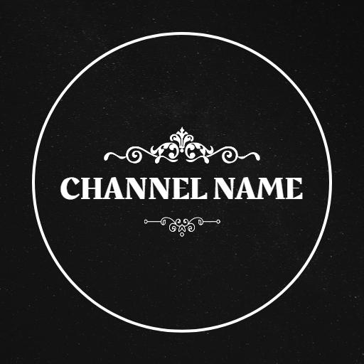 Classic Black and White Elegant YouTube Channel Logo Template