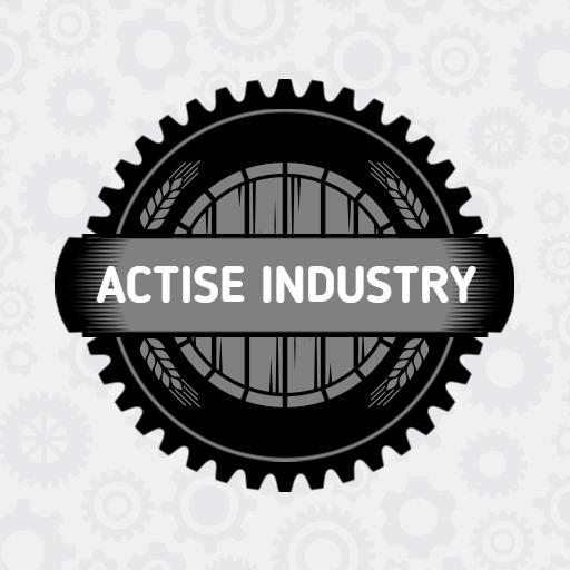 Classic Black and White Industrial Design for Vintage Branding Logo Template