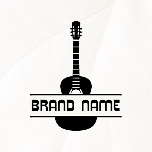 Classic Black Guitar Design Celebrating Jazz Music Logo Template