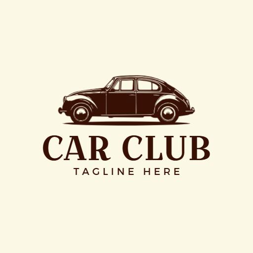 Classic Black Vintage Car Theme for Car Club Logo Template