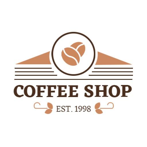Classic Brown and Beige Vintage Coffee Shop Logo Template