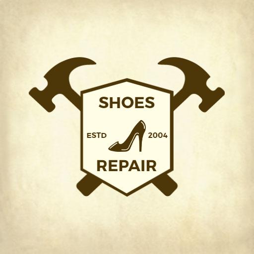 Classic Brown Shield Design Representing Shoemaker Services Logo Template