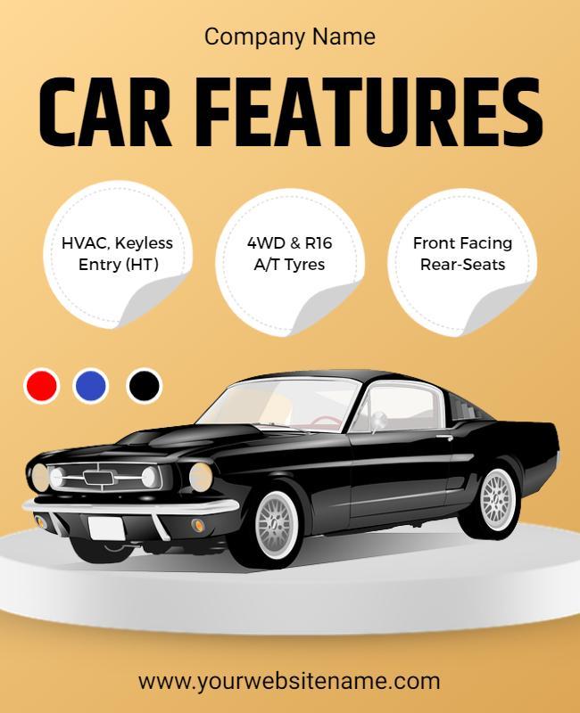 Classic Car Features Showcase Flyer Template