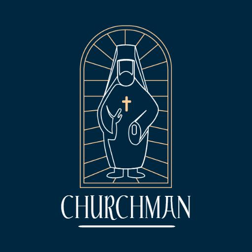 Classic Churchman Design Featuring Elegant Window Frame Logo Template