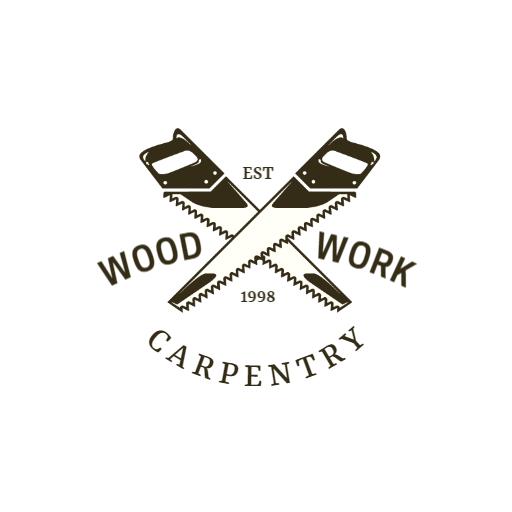 Classic Crossed Saws Representing Expert Carpentry Logo Template