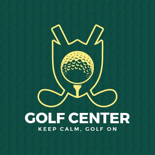 Classic Green Golf Center Logo with Playful Golf Icon Template