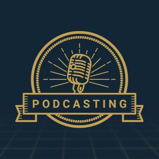 Classic Microphone Design Celebrating Podcasting Creativity Logo Template