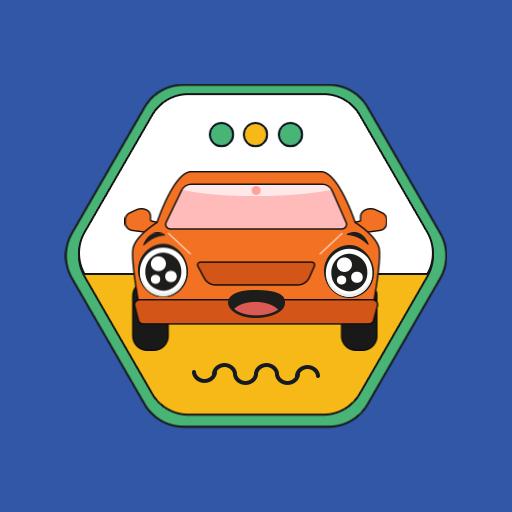 Classic Orange Car Design Evoking Nostalgic Retro Vibes Logo Template