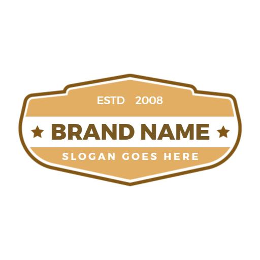 Classic Retro Badge Design Featuring Gold Accents Logo Template