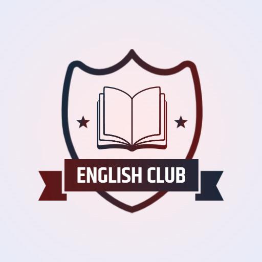 Classic Shield Design Celebrating Language and Literature English Club Logo Template