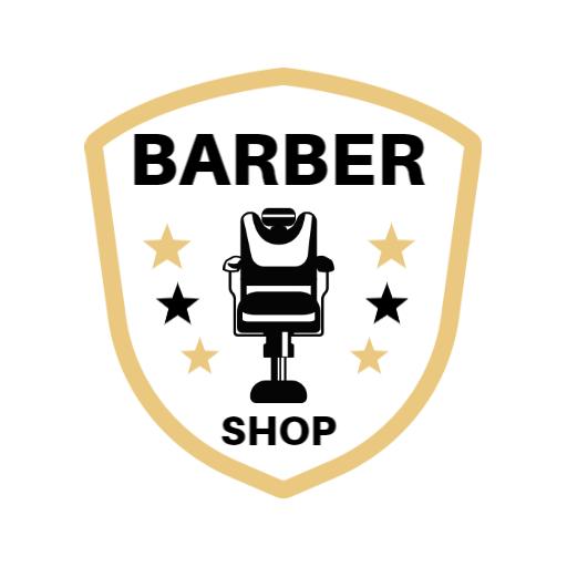 Classic Shield Design Featuring Barber Shop Essentials Logo Template