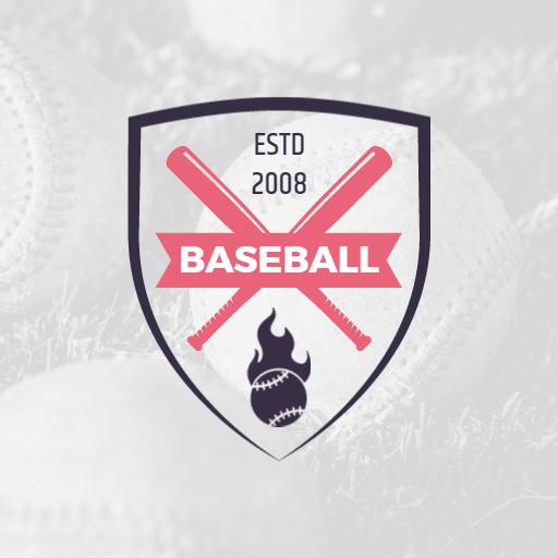 Classic Shield Design Featuring Baseball Equipment and Logo Template