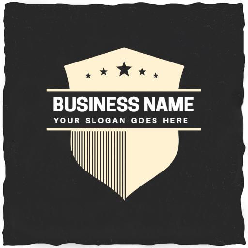 Classic Style Black and Cream Vintage Shield Logo Template