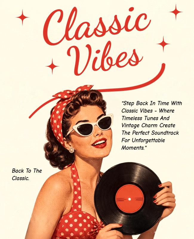 Classic Vibes Music Festival Poster Template