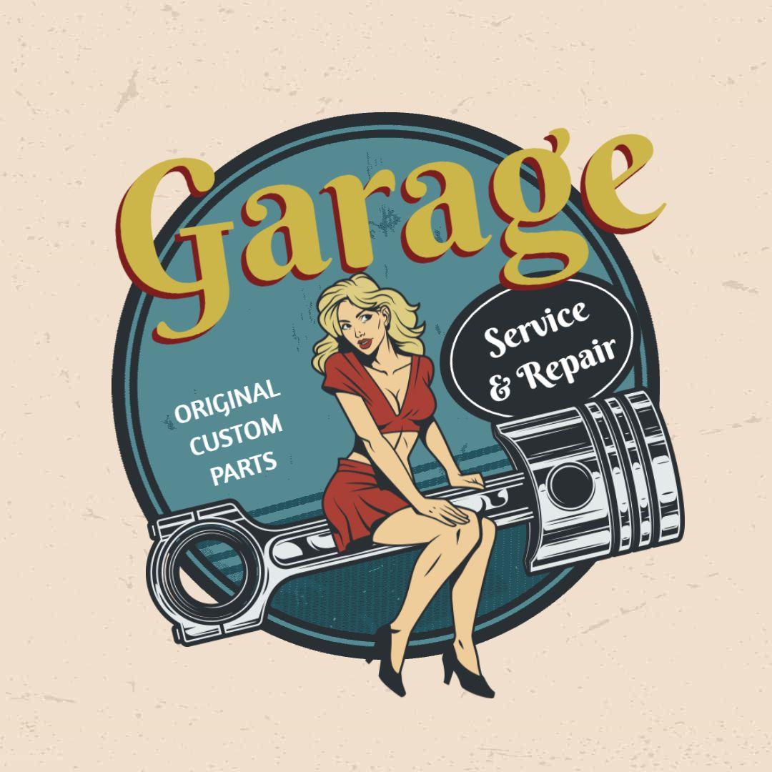 Classic Vintage Garage Service and Repair Advertisement Ad Template