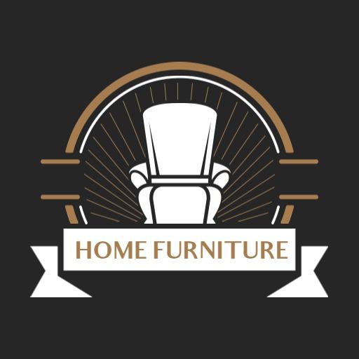 Classic Vintage Home Furniture Design with Elegant Chair Logo Template