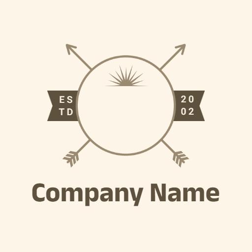 Classic Vintage Logo Featuring Elegant Arrows and Sun Symbol Logo Template