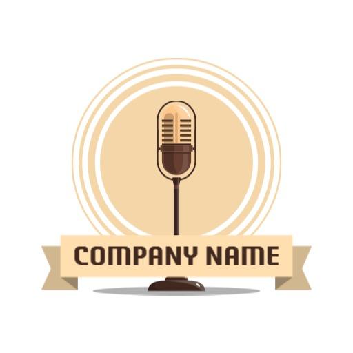 Classic Vintage Microphone Design for Music Events Logo Template