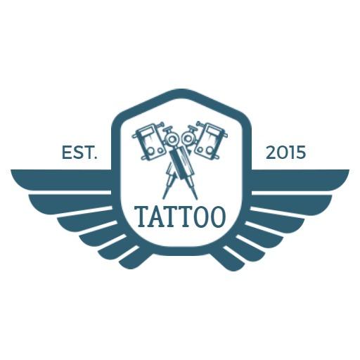 Classic Vintage Tattoo Design with Winged Elements Logo Template
