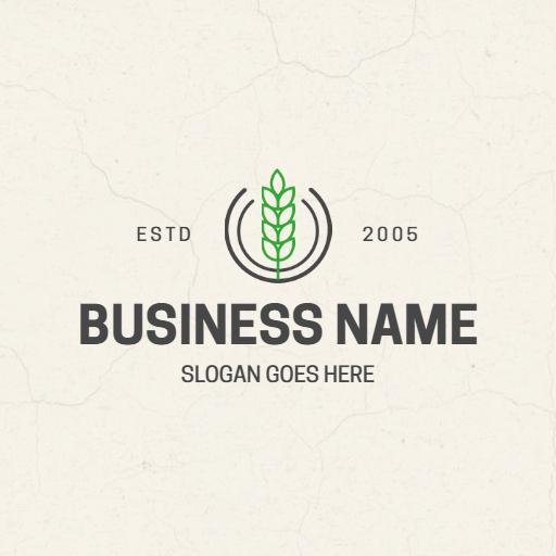 Classic Vintage Wheat Design Highlighting Established Brand Logo Template
