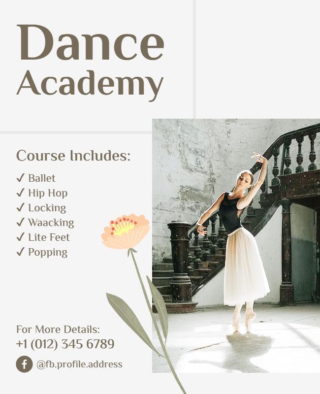 Classical and Urban Dance Academy Flyer Template