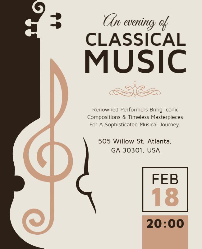 Classical Music Evening Event Flyer Template