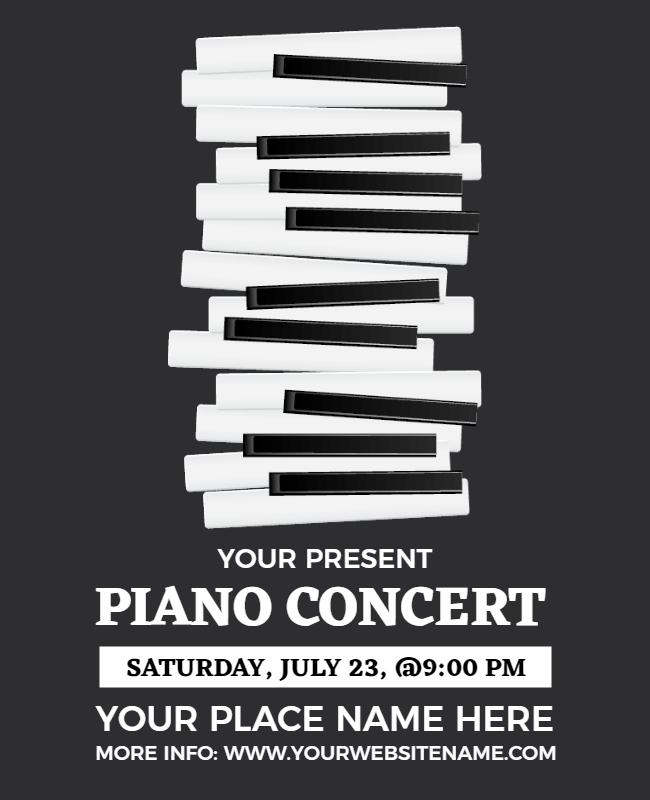 Classical Piano Concert Event Flyer Template