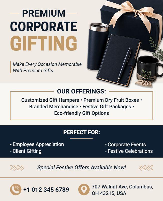 Classy Corporate Gift Packages Promotion Flyer Template