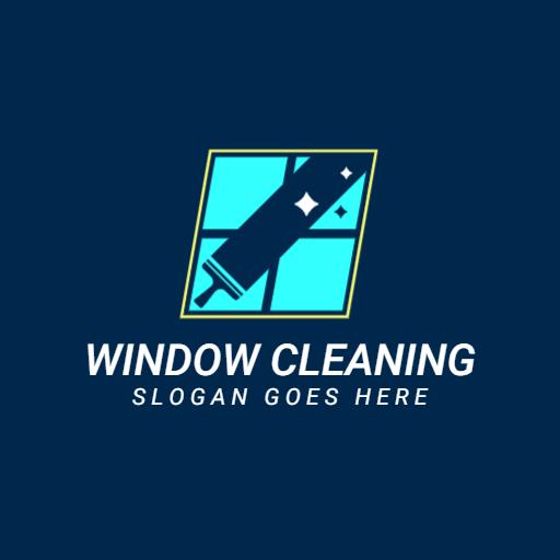 Clean and Clear Windows with Professional Window Cleaning Logo Template