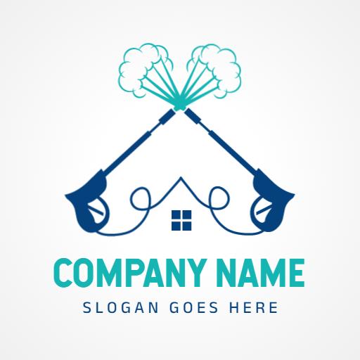 Clean and Refresh Your Home with Pressure Washing Logo Template