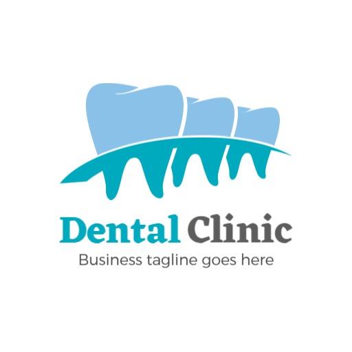 Clean Blue and White Design for a Modern Dental Logo Template