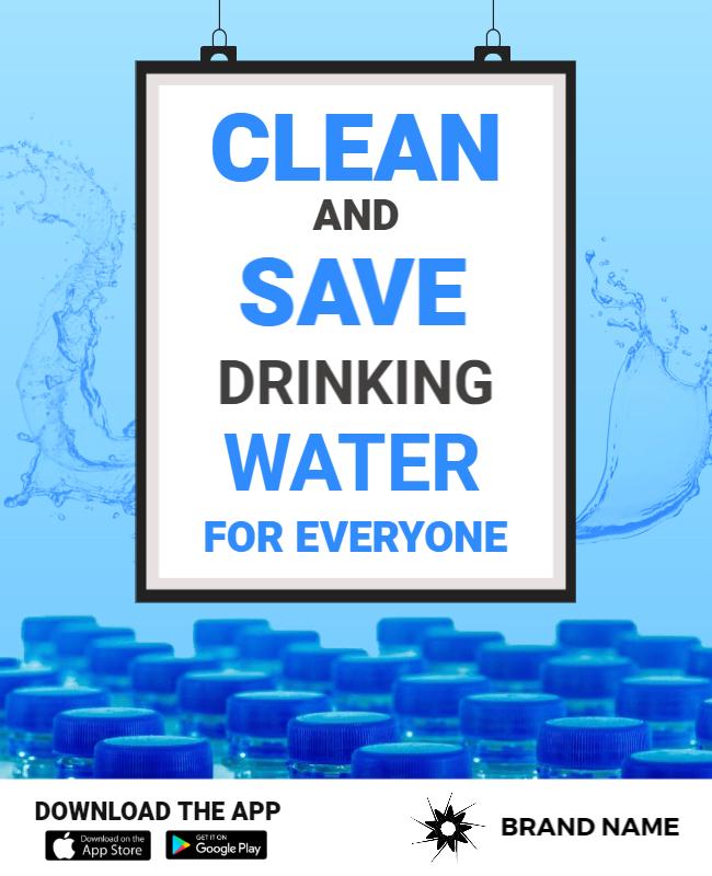 Clean Drinking Water Awareness Flyer Template