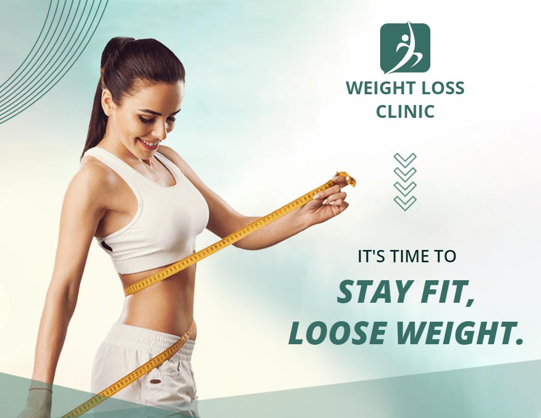Clean Green Weight Loss Clinic Health Transformation Brochure Template