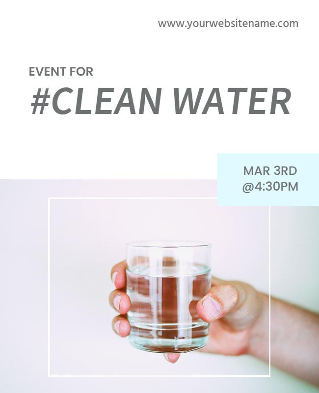 Clean Water Awareness Event Flyer Template