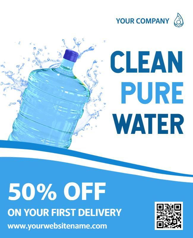 Clean Water Delivery Discount Flyer Template