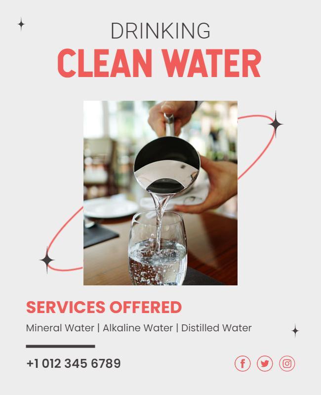 Clean Water Delivery Services Flyer Template