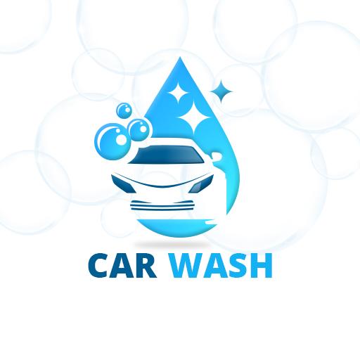Clean Water Droplets Splashing on a Shiny Car Logo Template