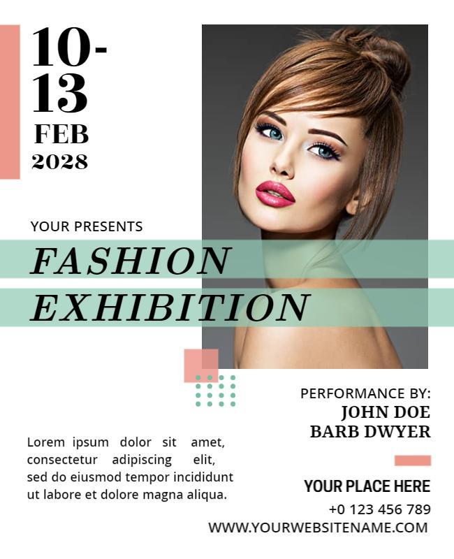 Clear Day Fashion Exhibition Flyer Template