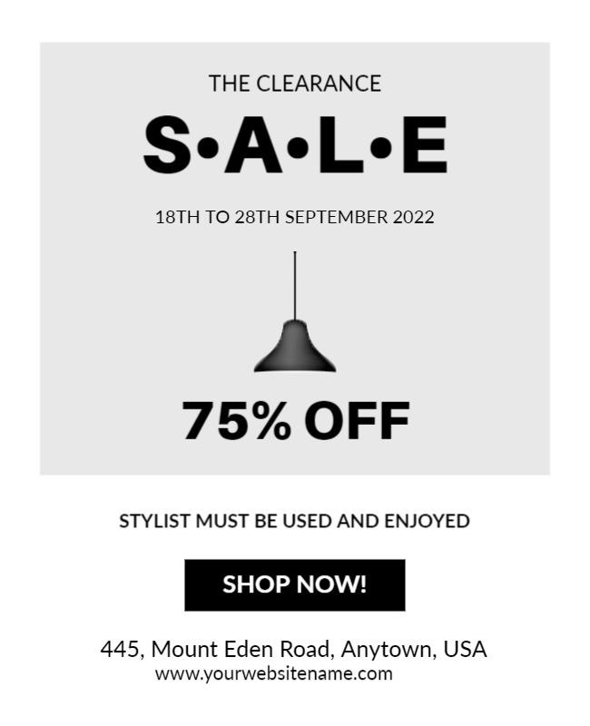 Clearance Sale Promotion Flyer Template