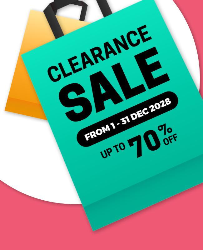 Clearance Sale Shopping Event Flyer Template