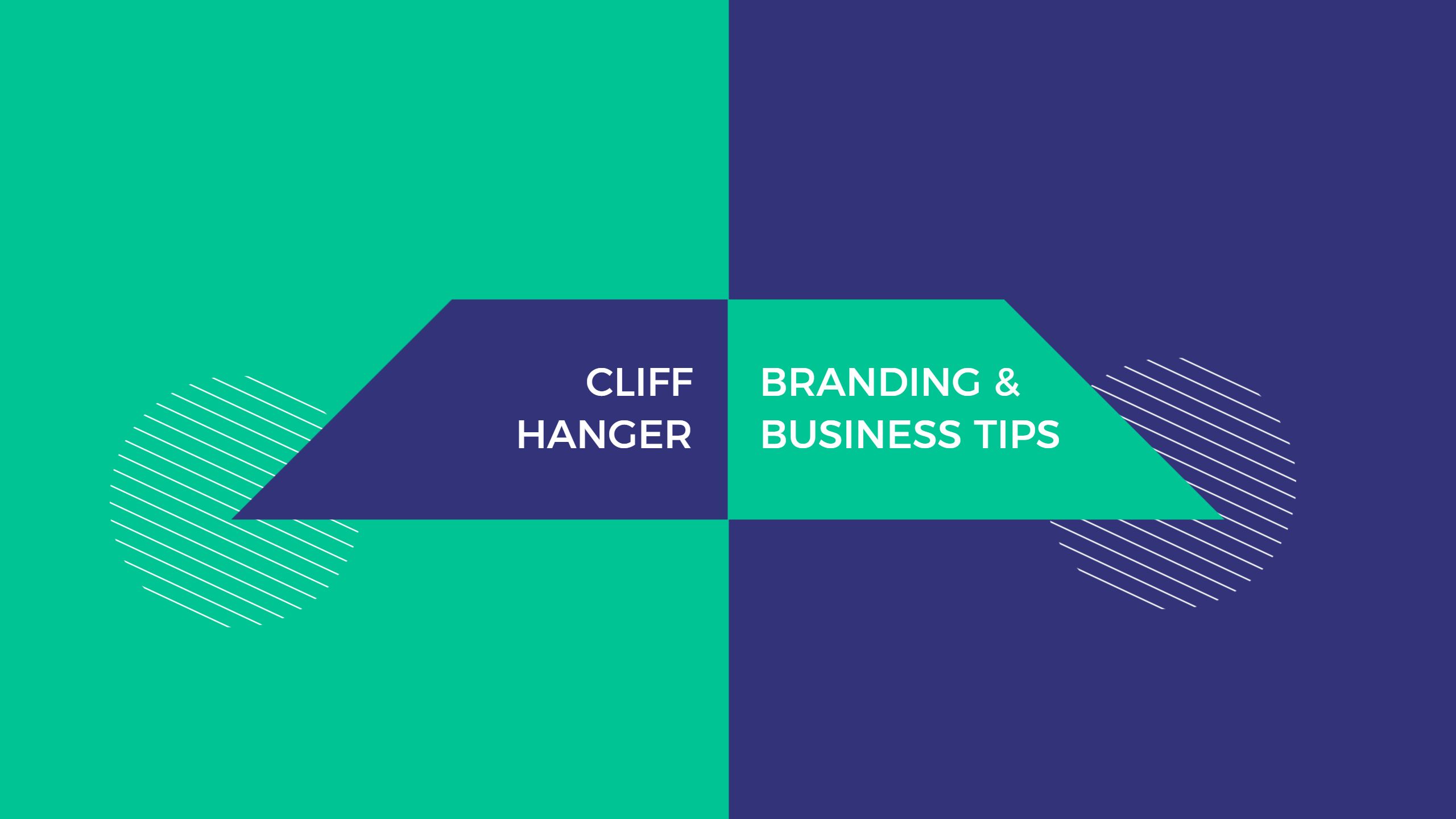 Cliff Hanger Design with Branding and Business Tips YouTube Banner Template
