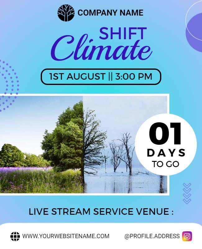 Climate Awareness Event Live Stream Flyer Template