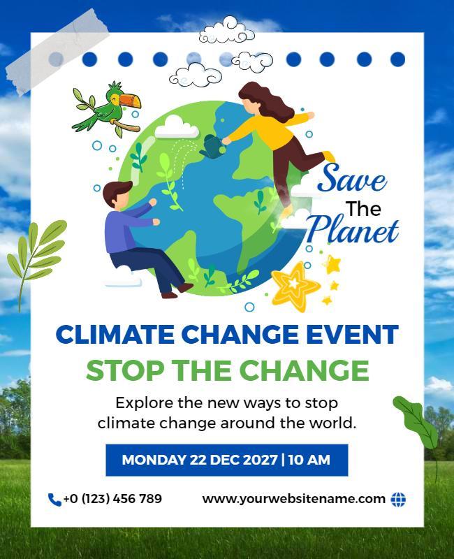 Climate Change Awareness Event Flyer Template