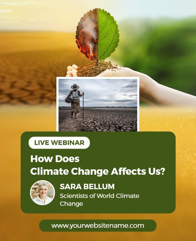 Climate Change Awareness Webinar Flyer Template