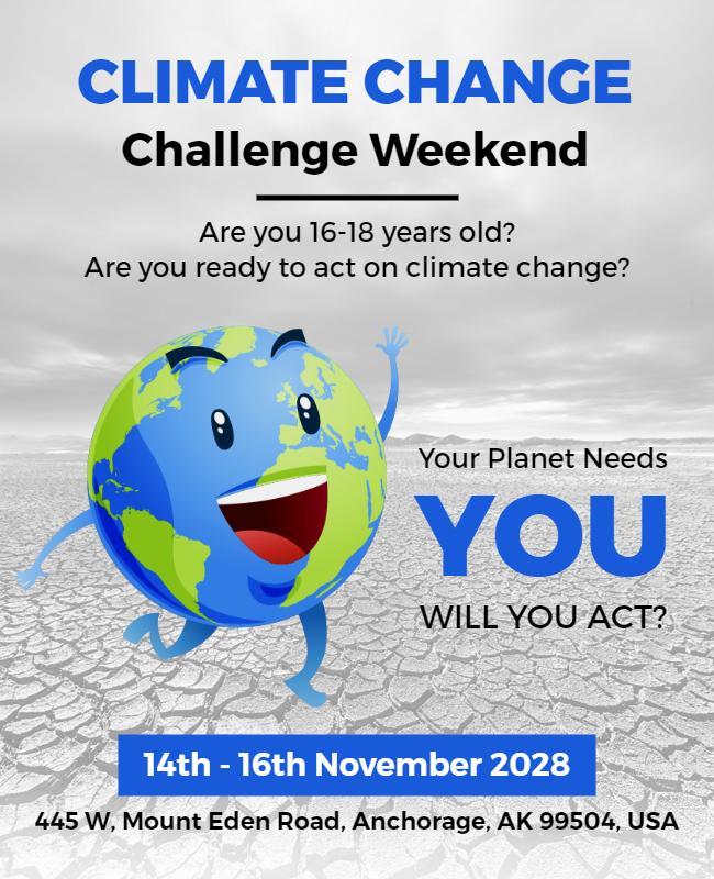 Climate Change Awareness Weekend Flyer Template