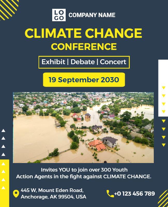 Climate Change Conference Event Flyer Template