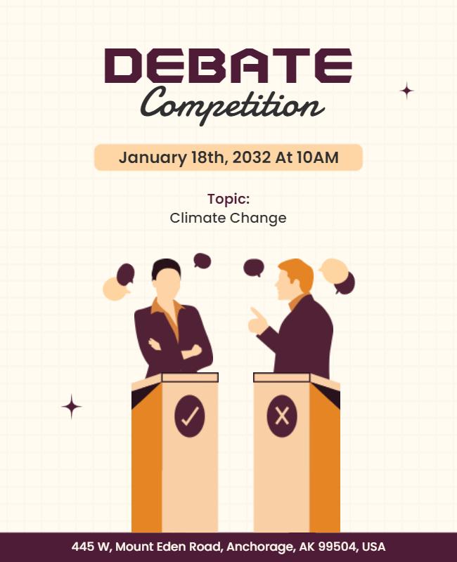 Climate Change Debate Competition Flyer Template