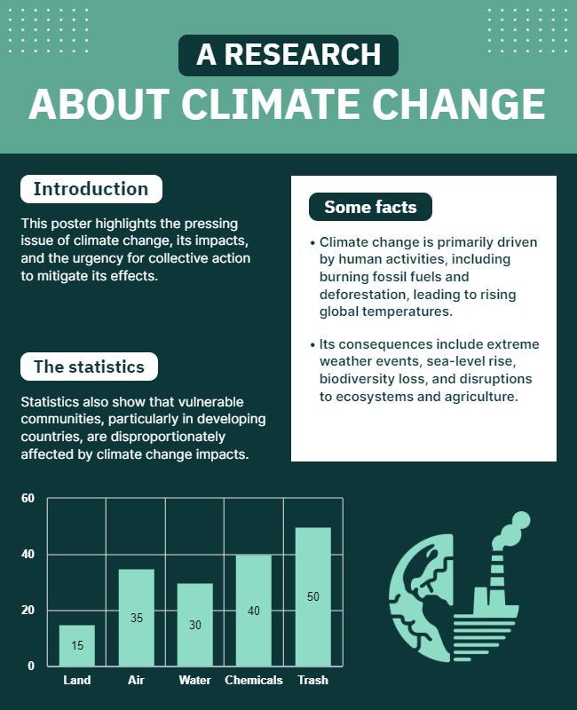 Climate Change Impact Research Flyer Template