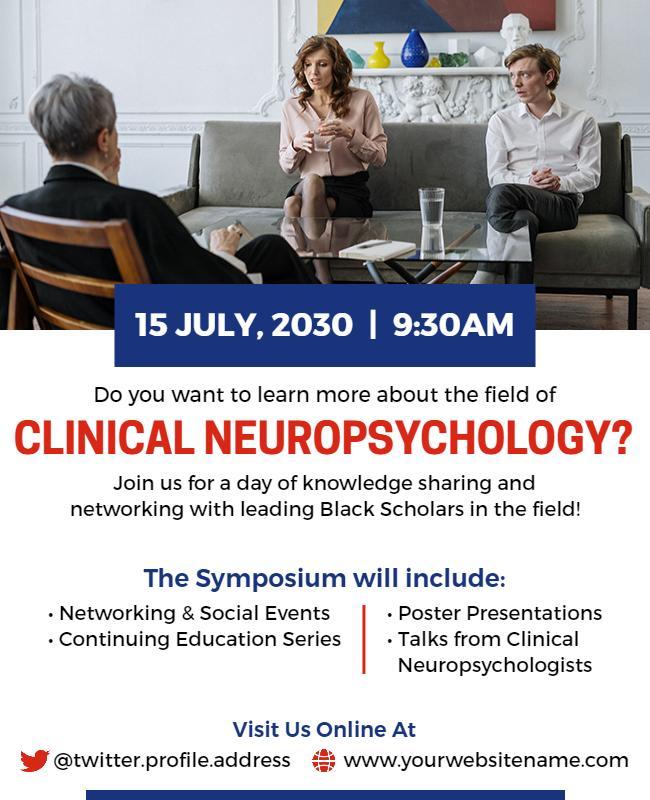 Clinical Neuropsychology Symposium Event Flyer Template